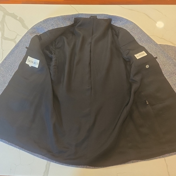 Bachrach 100% Silk Single Breasted Tweed All Seasons Blazer Mens 44R - Picture 6 of 10